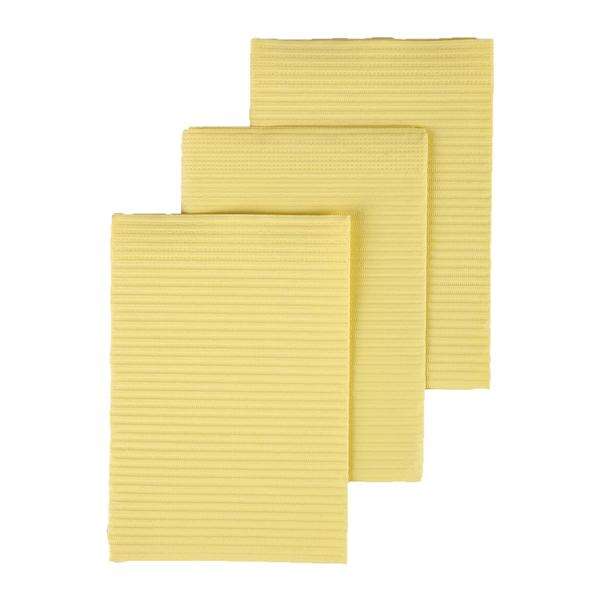 Towel Patient Dri-Gard Plus 13 in x 19 in Yellow 3 Ply Tissue / Poly 500/Ca